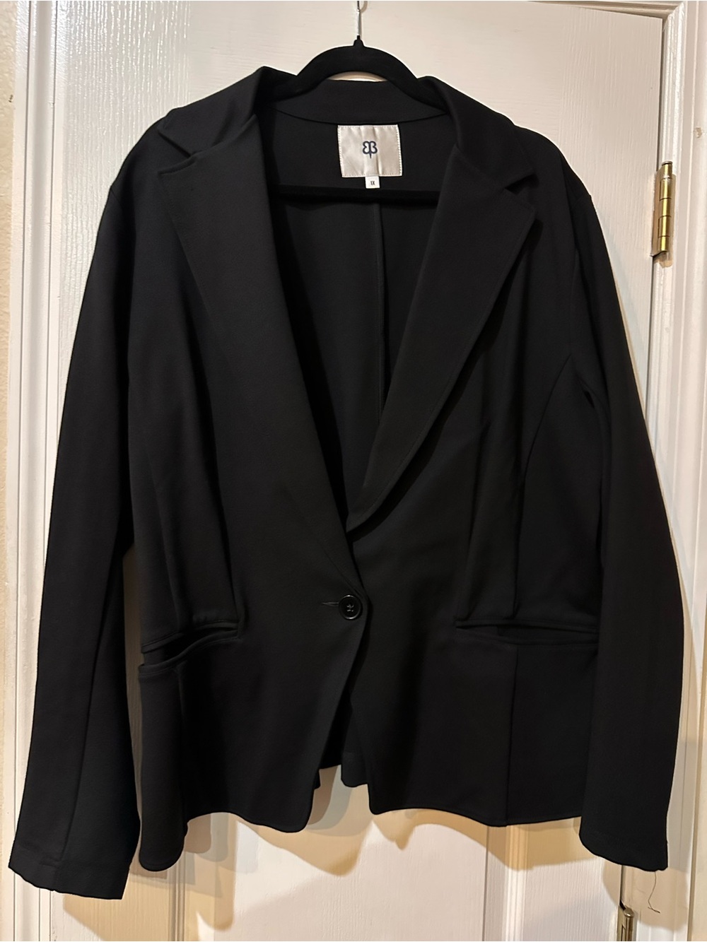Betabrand Black Single-Button Women's Blazer